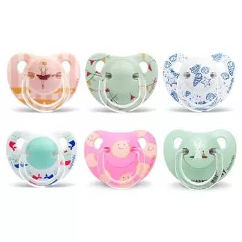 Анатомическая пустышка Swabinex, корейские детские товары Stage 2 (natural rubber) Circus Mint