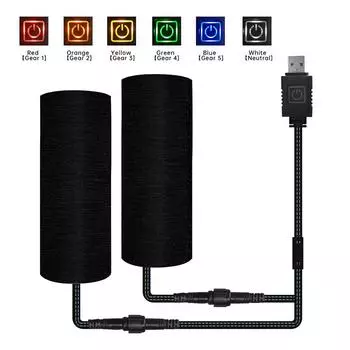 Anchtek Подогрев руля мотоцикла 5V USB 6 передач Подогрев Электрический подогрев ручек Антивибрационный Нескользящий Горячий руль