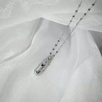 Ancient Pixiu Necklace Women S Retro Versatile Temperament Diamond-Encrusted Vajra Pestle Pendant Stacked Jewelry