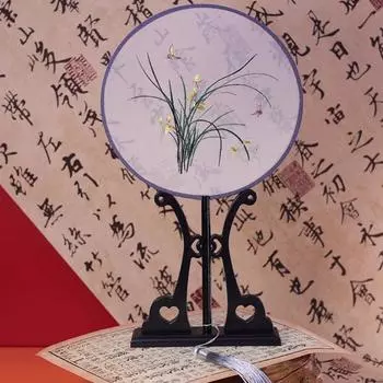 Ancient Style Group Fan Embroidery Double-sided Su Children s