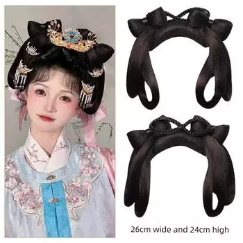 Ancient Style Han Chinese Clothing One-Piece Bean Bag Novice Party Chignon Temperament Wild Dignified Flowers Tassel Hairpin Accessories RX166 single bun