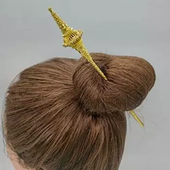 Ancient Thai Stick Hairstick Exquisite Ethnic Hairpin Dai Style Hairstick Hair Styling Accessory античный серебряного