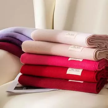 Ancola Красный шарф женский премиум Sense ветрозащитный платок женский зимний красный шарф 200*65 CM