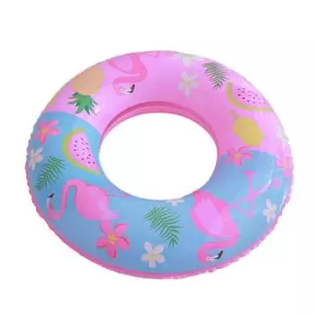 And Adults Children Pink Cartoon Flamingo Pattern Inflatable Swimming Ring NO.60(10-25KG)