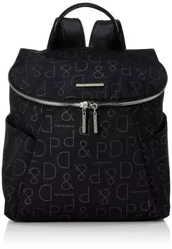 and Backpack Logo Print Domestic Nylon Lightweight Pretty Casual Ladies Adult Cute PDLHDBS2 Black [Pinky Diane] [Stardust] Lam