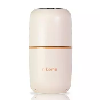 and Compact and Adjustable VERTEX nikome Coffee Easy to Comes with Cleaning Beige Mini [Easy Easy, Roughness] Mill, Electric, Small, Multi-purpose,