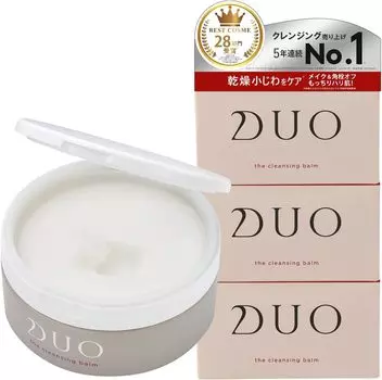 and firm DUO The Cleansing Balm 90g x 3 piece set Moisturizing Pore Care Makeup Remover Face Wash W Face Wash Not Required duo Duo [Aging care Bouncy
