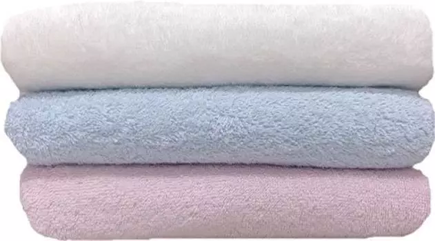 and Fluffy Bath Towel Set of 3 12 Natural Bath Towel with Fluffy Finish x 140 Set B [Toco Life] (Total Colors) (70 cm/Large Size) /