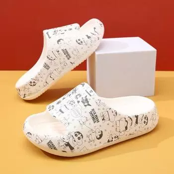 And Fun Playful Crayon Shinchan Cartoon Design Toddler Slippers Non Slip Indoor Shoes 24/25