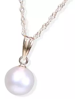 and Me Jewelry 18K японский жемчуг up S8202 [You Box] Подвеска/ожерелье прибл.. 7.0 мм [Камень рожденных в июне] [Подарочная упаковка]