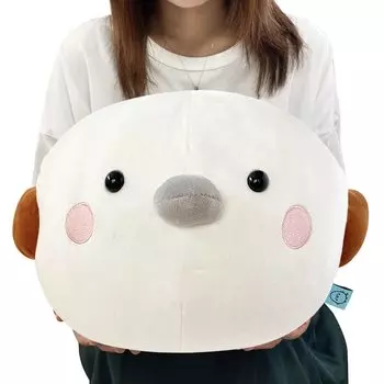 and Plush Body Fluffy Shimaenaga Small Bird [Kinagari Shimaenaga] Cushion, Mascot, Toy, Pillow, Round, Soft, (Kotori) (Approx. 30cm)