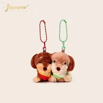 And Scarf Dachshund Backpack Design Plush Keychain For Gift Use Accessory StyleA