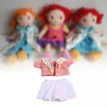 И костюм с короткой юбкой, аксессуары для костюмов, одежда ручной работы, одежда для кукол 15 см, Хэллоуин 2Pcs