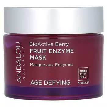 Andalou Naturals, Биоактивная ягодная маска с фруктовыми ферментами, против старения, 1,7 унции (50 г)