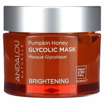 Andalou Naturals, Гликолевая маска с тыквой и медом, осветляющая, 50 г (1,7 унции)