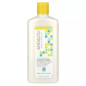 Andalou Naturals, Кондиционер, Бриллиантовый блеск, Подсолнечник и цитрус, Укрепление и придание жизненной силы, 11,5 жидких унций (340 мл)