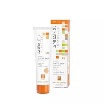Andaru Naturals Vitamin C BB Beauty Balm Sheer Tint SPF 30 2-in-1 Cream & Face Sunscreen with Broad Spectrum Protection Minerals with Nano Zinc Oxide