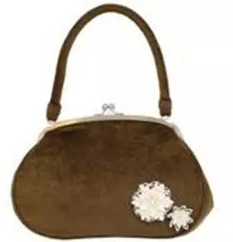 Ando Brown Velvet Bag with Handle Women s SBC-11