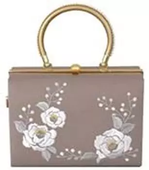 Ando Camellia Embroidered Bag Mocha GKT-21 Women s