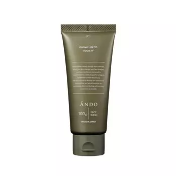 ANDO FACE WASH Средство для умывания лица Содержит 4 вида натуральных жирных кислот и 3 вида керамидов 100 г уход за кожей Для чувствительной кожи Очищает и увлажняет