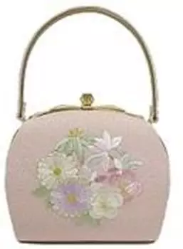 Ando Handbag with Four Gentlemen Japanese Style with Suitable for Entrance and Pink JBA-1 Women s Embroidery, Handle, Weddings, Graduations,