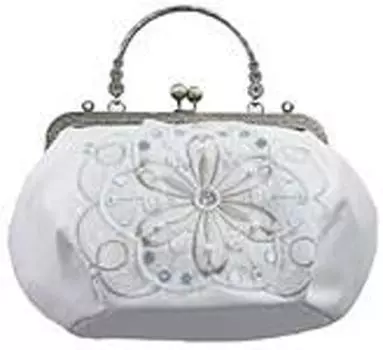Ando Pearl Bead Flower Pattern Bag Sand Beige BS-1-A Women s