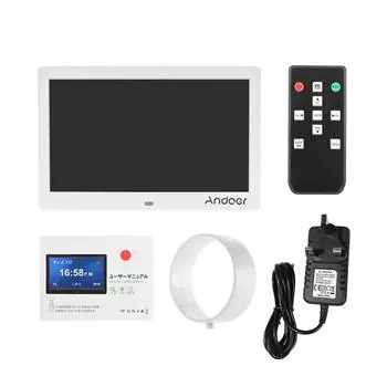 Andoer 10-дюймовый фотоальбом HD цифровая фоторамка MP4 видеоплеер 1024*600