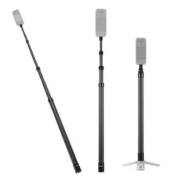 Andoer 2,1 метра/82,6 дюйма портативная палка для селфи телескопическая подставка для селфи из углеродного волокна 3 чёрный