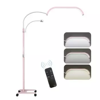 Andoer 30W LED Fill Light 20 дюймовый напольный светодиодный видеосветильник Beauty Floor Lamp 3200K-5600K с регулировкой яркости EU Plug розовый