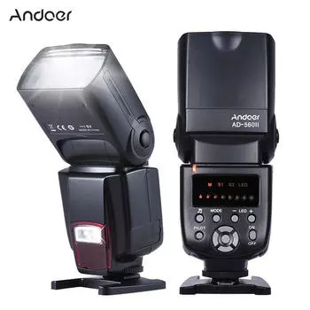 Andoer AD-560II Pro Flash Speedlite для зеркальных фотоаппаратов Canon Nikon Olympus Pentax чёрный