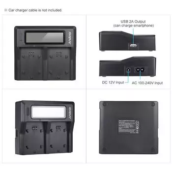 Andoer EN-EL15 Двухканальное зарядное устройство для цифровой камеры с заменой ЖК-дисплея для Nikon EN-EL15 US