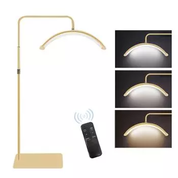 Andoer HD-M6X 36W Напольный светодиодный светильник для видеосъемки в форме полумесяца, заполняющий светильник 3200K-5600K с регулируемой яркостью и яркостью UK Plug золотой