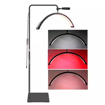 Andoer HD-M6XR 36W Напольный светодиодный светильник для видеосъемки в форме полумесяца с регулируемой яркостью и яркостью 5600K белого цвета AU Plug чёрный