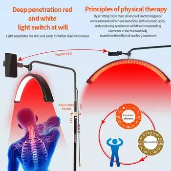 Andoer HDM6XR 36W Floor LED Video Light Halfmoon Shaped Fill Light Dimmable with 5600K White UK Plug белый