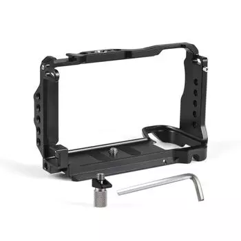 Andoer Клетка для камеры Видеоклетка для камеры из алюминиевого сплава с гнездом для магнитного ключа Крепление для холодного башмака Arca чёрный