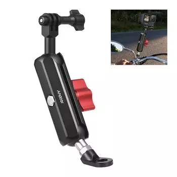 Andoer Крепления для камер Крепление-зажим для мотоцикла Крепление для зеркала заднего вида Алюминиевый сплав Нагрузка 10 кг/22 фунта rear-view mirror mount чёрный