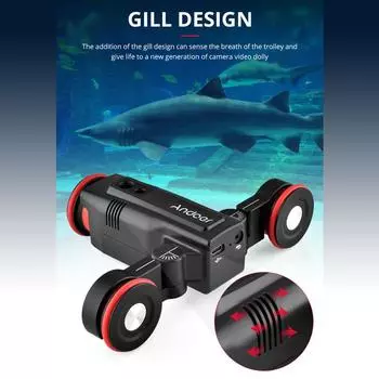Andoer L5i Беспроводная камера видео авто Dolly 3-колесный моторизованный слайдер Dolly Car Управление через мобильное приложение чёрный