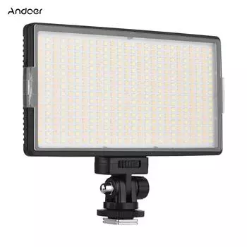 Andoer LED-416 Светодиодная видеолампа Профессиональная световая панель для фотосъемки на камере 416 шт. Яркий свет чёрный