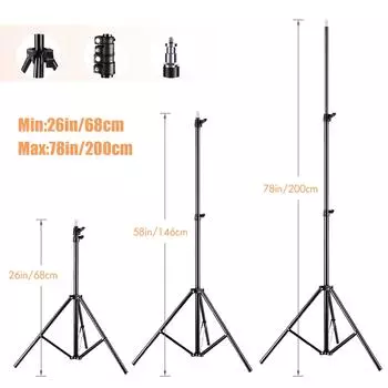 Andoer Профессиональный комплект светодиодного софтбокса для студийной фотографии с софтбоксом 20*28 дюймов * 2 + US Plug