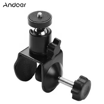 Andoer Super Clamp Mount U-образный крепежный зажим с вращающейся шаровой головкой для камеры со светодиодной подсветкой чёрный