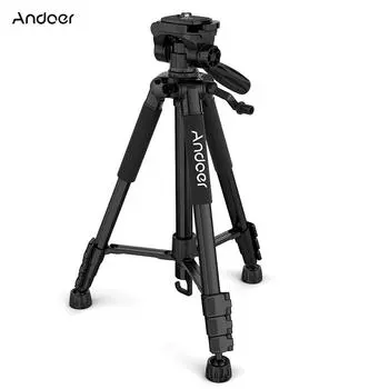 Andoer TTT-663N 57,5-дюймовый легкий штатив для путешествий, подставка для телефона, штатив для DSLR-SLR видеокамеры 1 QR Plate
