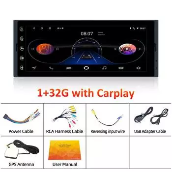 Andriod 11 автомобильное радио стерео авторадио 1 Din 6,9 дюймов автомобильный мультимедийный плеер GPS Bluetooth Wi-Fi USB FM MirrorLin 1+32