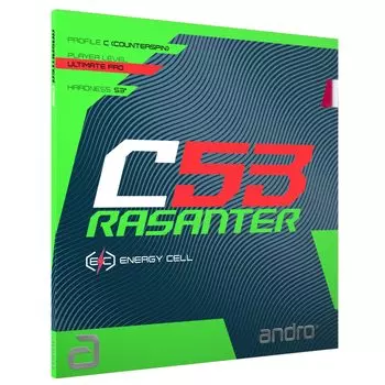 Andro Japan Накладка для настольного тенниса Lazanter C53 Back Soft Rubber UM Tension Black 110021099 (андро) 2,0 чёрный