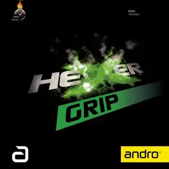 andro Настольный теннис Back Rubber Spin Tension Hexer Grip 112296 Черный 1.9 чёрный