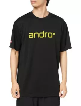 andro Unisex Table Tennis Wear Game Shirt Androna Patty Shirt IV 305700 Black x Yellow M