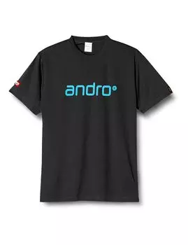 andro Unisex Table Tennis Wear Game Shirt Androna Patty Shirt IV 305701 Black x Blue M