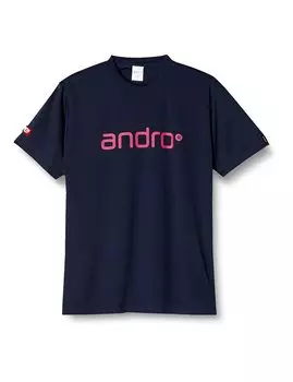 andro Unisex Table Tennis Wear Game Shirt Androna Patty Shirt IV 305703 Navy x Pink M