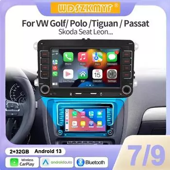 Android13 Автомобильный экран android auto 2 Din Автомобильное радио для VW Volkswagen Golf 5 6 Polo Авторадио Мультимедийный проигрыватель Интеллектуальные автомобильные системы