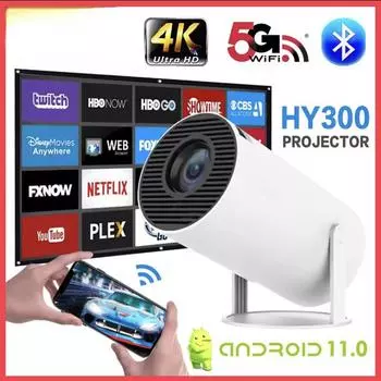 Android 11 Dual Wifi6 200 ANSI Allwinner BT5.0 1080P 1280*720P Портативный домашний кинотеатр на открытом воздухе EU Plug