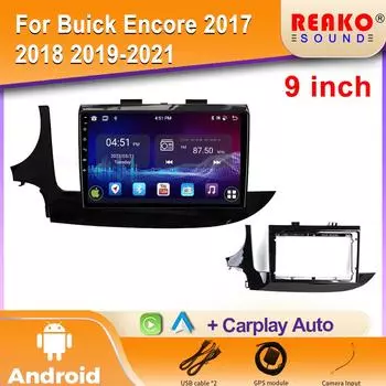 Android 12 2K автомобильное радио для Buick Encore 2017 2018 2019-2021 Мультимедийный Bluetooth-плеер Навигация GPS 4G Carplay стерео 4 core 1GB+32GB carplay